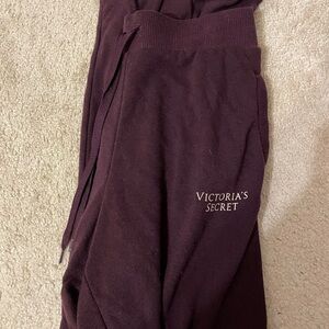 Victoria's Secret Burgundy Sweat Pants